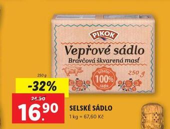 Lidl Selské sádlo nabídka