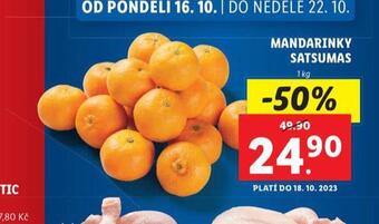 Lidl Mandarinky nabídka