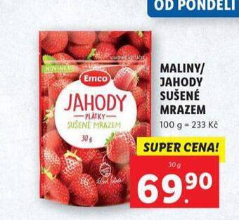 Lidl Jahody sušené mrazem nabídka