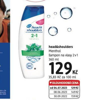 dm drogerie Head&shoulders šampon nabídka