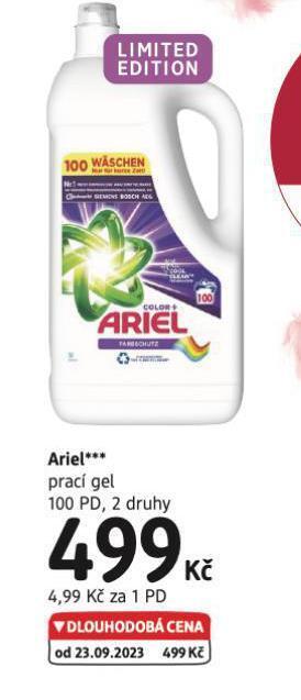 dm drogerie Ariel prací gel nabídka