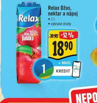 Jip Relax džus, nektar a nápoj nabídka