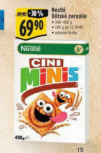 Jip Nestlé dětské cereálie nabídka