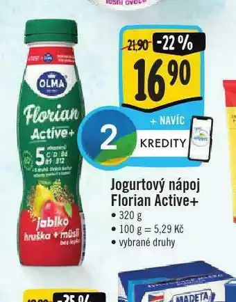Jip Jogurtový nápoj florian active+ nabídka
