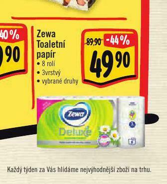 Albert Zewa deluxe toaletní papír nabídka
