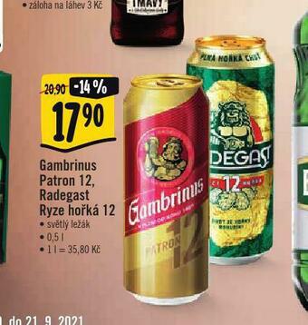 Albert Pivo radegast ryze hořká 12 nabídka