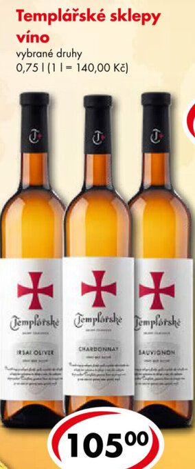 CBA Templářské sklepy víno nabídka