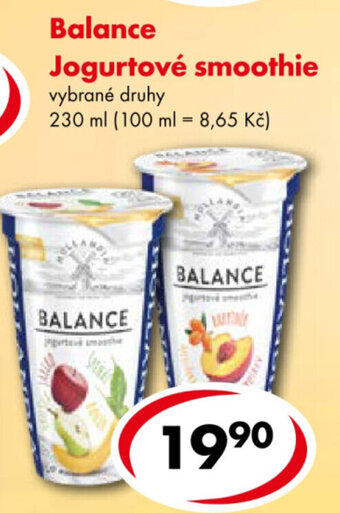 CBA Balance Jogurtové smoothie nabídka