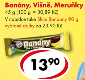 CBA Banány, Višně, Meruňky nabídka