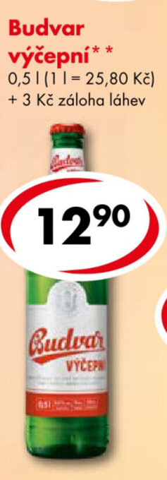 CBA Budvar výčepní nabídka