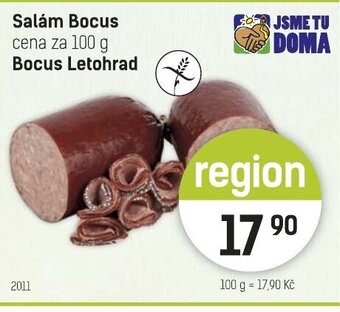 Konzum Salám Bocus cena za 100 g Bocus Letohrad nabídka