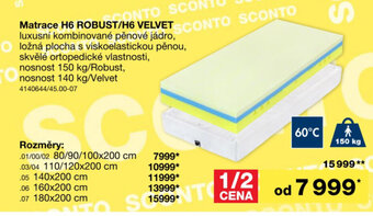 Sconto Matrace H6 ROBUST/H6 VELVET nabídka