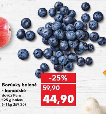Kaufland Borůvky balené - kanadské nabídka