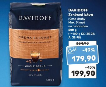 Kaufland DAVIDOFF Zrnková káva nabídka