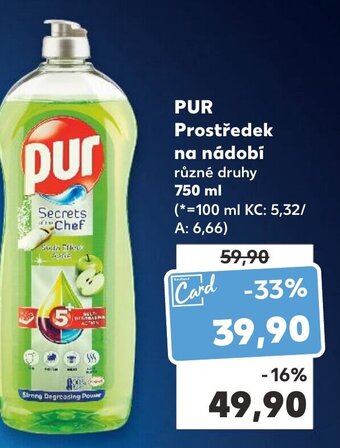 Kaufland PUR Prostředek na nádobí nabídka