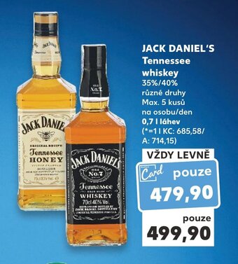 JACK DANIEL'S Tennessee whiskey