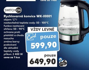 Kaufland Rychlovarná konvice WK-J0001 nabídka