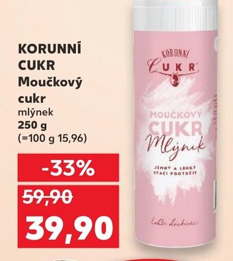 Kaufland KORUNNÍ CUKR Moučkový cukr mlýnek 250 g nabídka