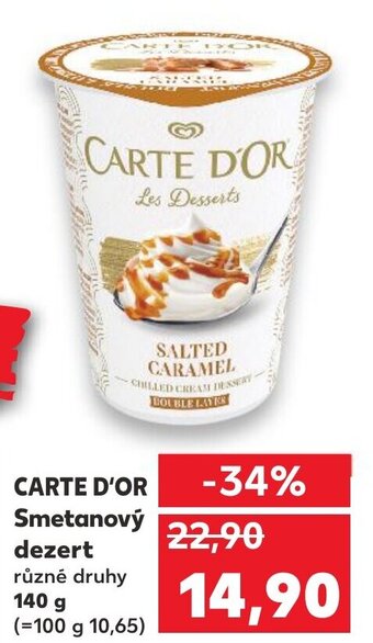 Kaufland CARTE D'OR Smetanový dezert nabídka