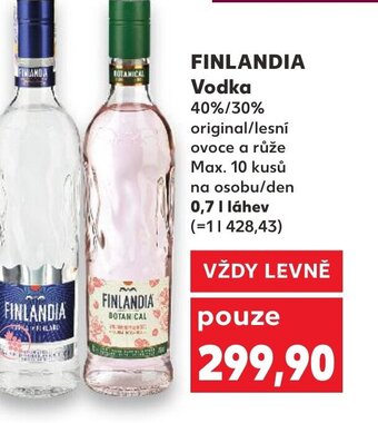 Kaufland FINLANDIA Vodka nabídka