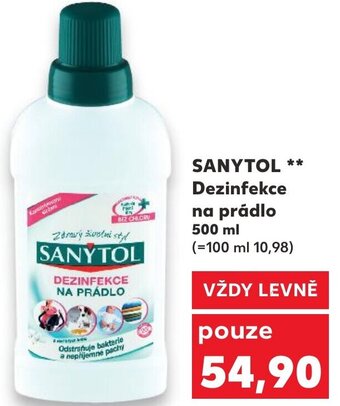 Kaufland SANYTOL ** Dezinfekce na prádlo nabídka