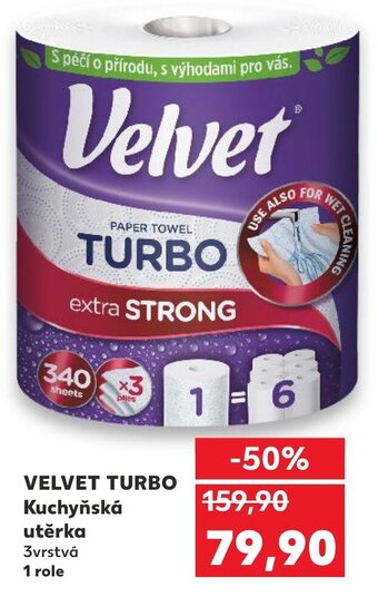 Kaufland VELVET TURBO Kuchyňská utěrka nabídka