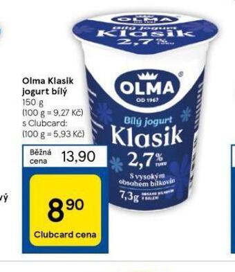 Tesco Olma klasik jogurt bílý nabídka