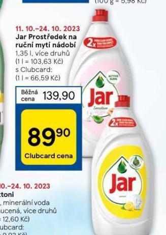 Tesco Jar prostředek na nádobí nabídka