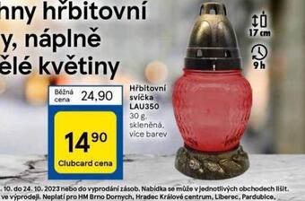 Tesco Hřbitovní svíčka nabídka