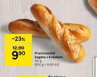 Tesco Francouzská bageta s kváskem nabídka