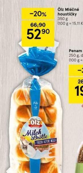 Tesco Ölz mléčné houstičky nabídka