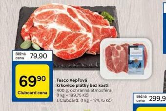 Tesco Vepřová krkovice plátky bez kosti nabídka