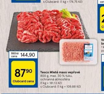 Tesco Mleté maso vepřové nabídka
