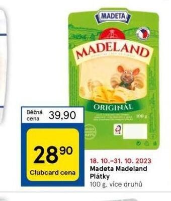 Tesco Madeta madeland plátky nabídka