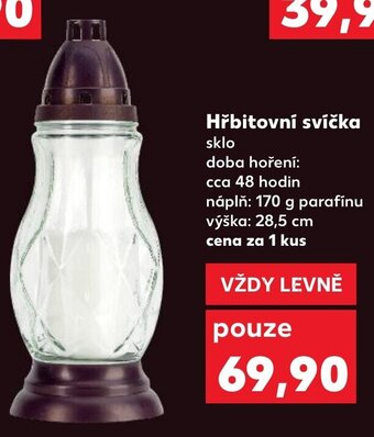 Kaufland Hřbitovní svíčka nabídka