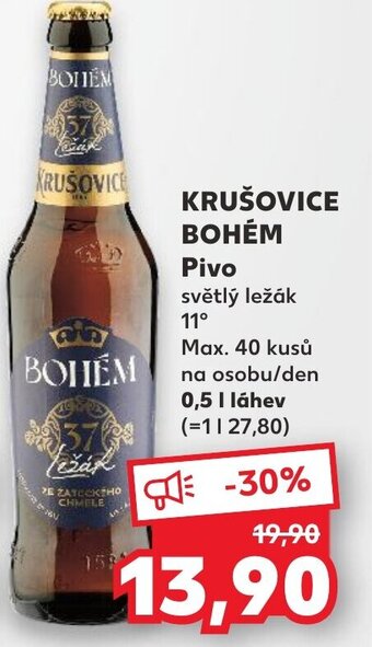 Kaufland KRUŠOVICE BOHÉM Pivo nabídka