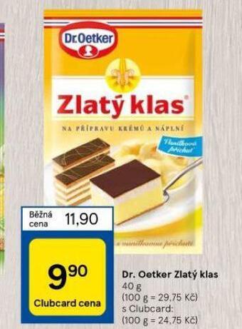 Tesco Dr. oetker zlatý klas nabídka