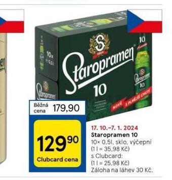 Tesco Pivo staropramen 10 nabídka