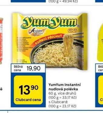 Tesco Yum yum instantní nudlová polévka nabídka
