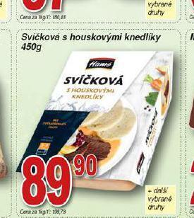 Hruška Svíčková s houskovýmí knedlíky nabídka