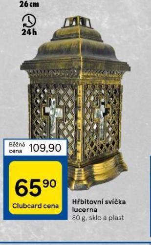 Tesco Hřbitovní svíčka lucerna nabídka
