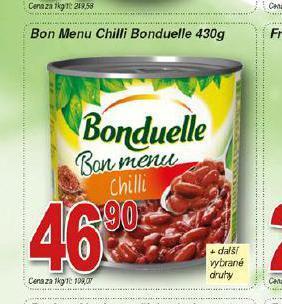 Hruška Bon menu chilli bonduelle nabídka