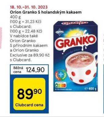 Tesco Orion granko s holandským kakaem nabídka