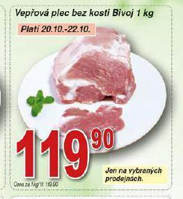 Hruška Vepřová plec bez kosti nabídka