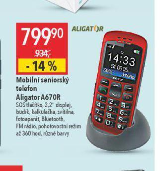 Globus Mobilní seniorský telefon aligator nabídka