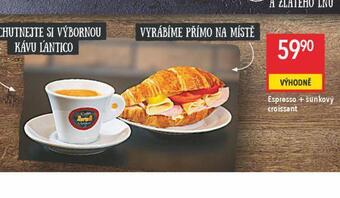 Globus Espresso + šunkový croissant nabídka