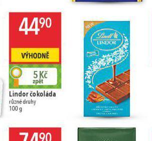 Globus Lindor čokoláda nabídka
