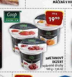 Terno Smetanový dezert nabídka