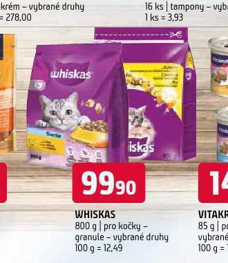 Terno Whiskas granule pro kočky nabídka