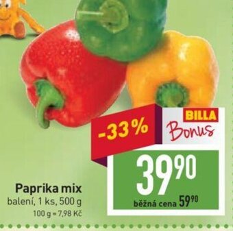 Billa Paprika mix nabídka